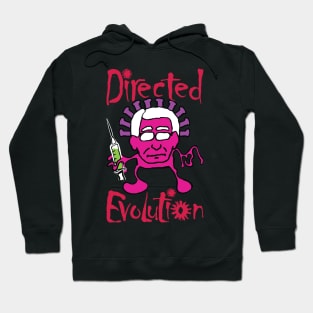 Directed Evolution A Funny Design Depicting Dr. Anthony Fauci as a COVID-19 Virus Holding a Medical Device Hoodie